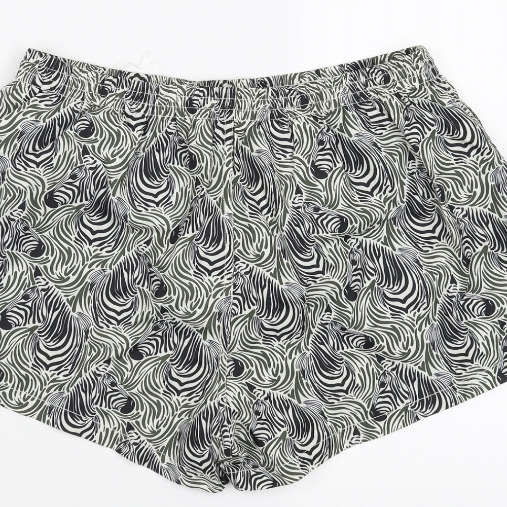 Zara Mens Green Geometric  Bermuda Shorts Size XL - Swim Short
