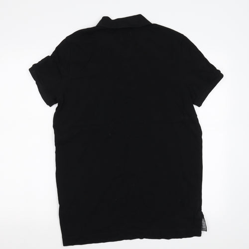 United Colors of Benetton Mens Black    Polo Size M  - Muscle Fit
