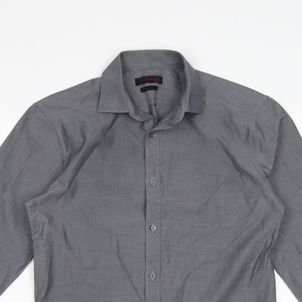 Red Herring Mens Grey    Dress Shirt Size 14.5