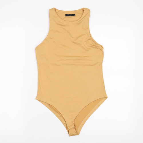 Trendyol Womens Gold   Bodysuit One-Piece Size S