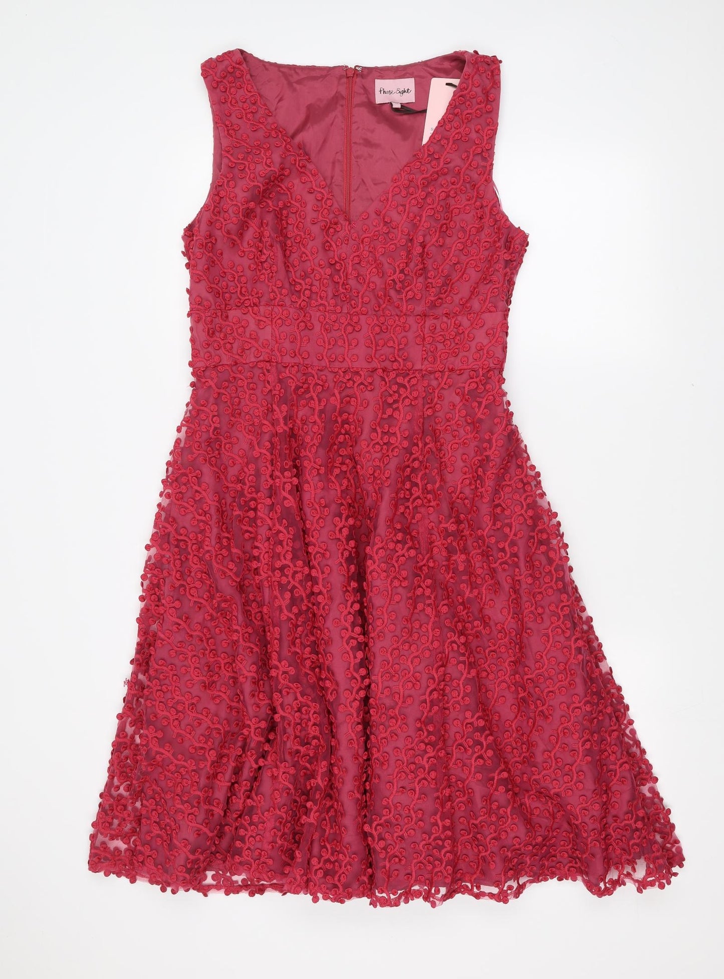 Phase Eight Womens Pink Floral  Fit & Flare  Size 12