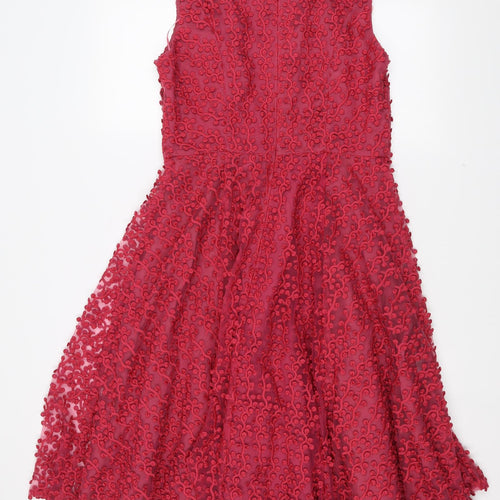 Phase Eight Womens Pink Floral  Fit & Flare  Size 12