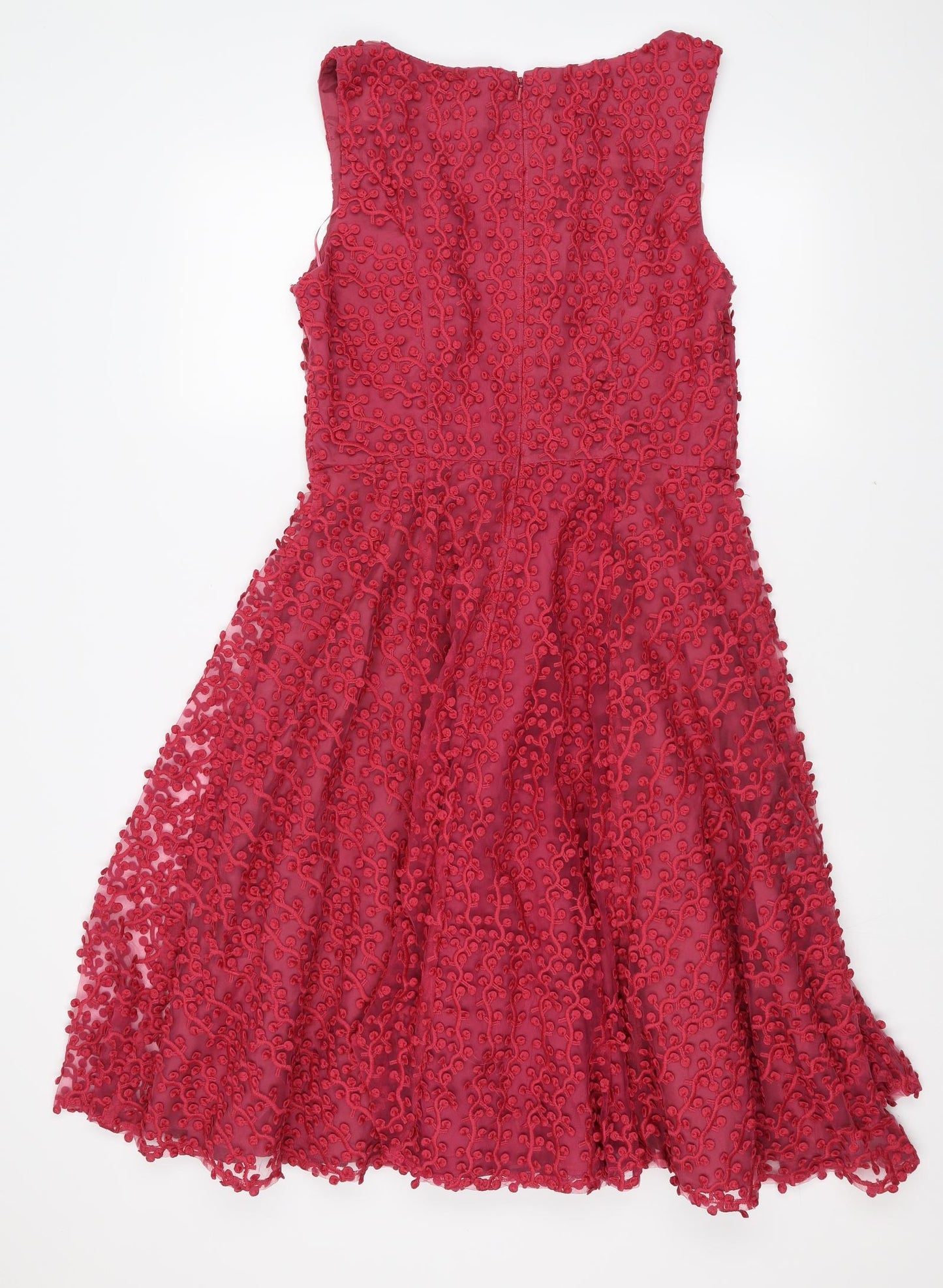Phase Eight Womens Pink Floral  Fit & Flare  Size 12