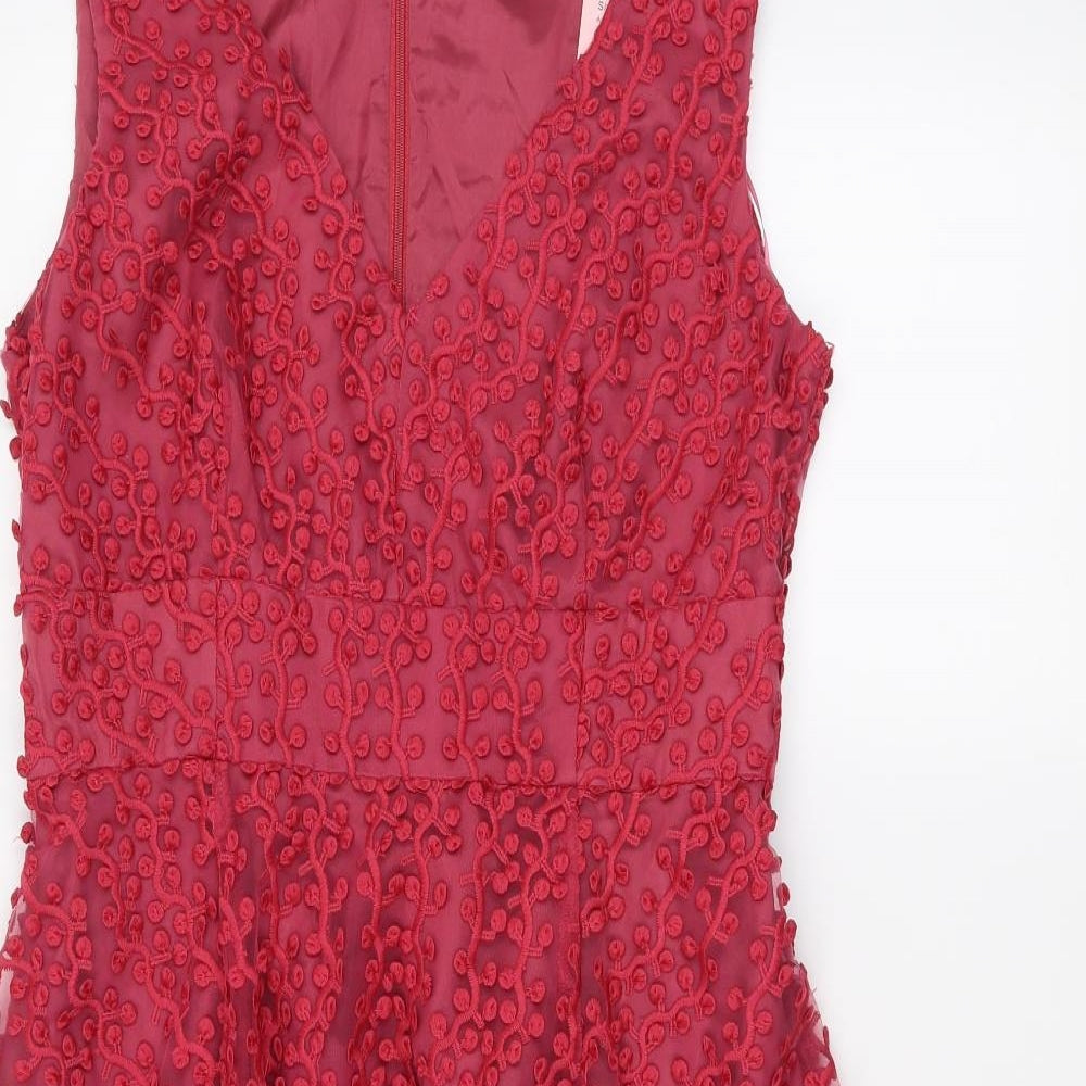 Phase Eight Womens Pink Floral  Fit & Flare  Size 12