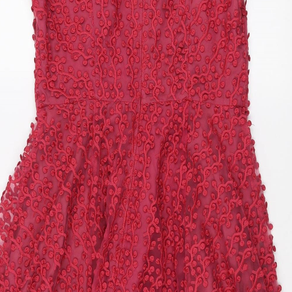 Phase Eight Womens Pink Floral  Fit & Flare  Size 12