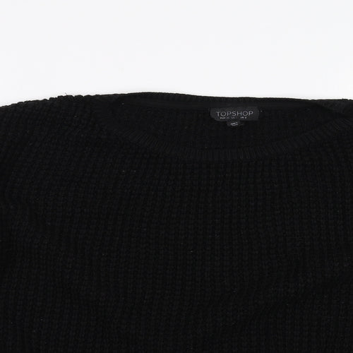 Topshop Womens Black   Pullover Jumper Size 8