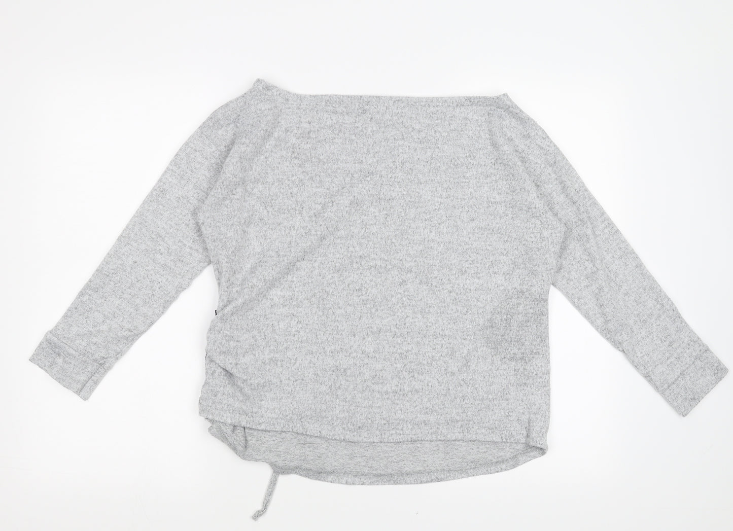 Boohoo Womens Grey   Pullover Jumper Size 10  - Floral Embroidery