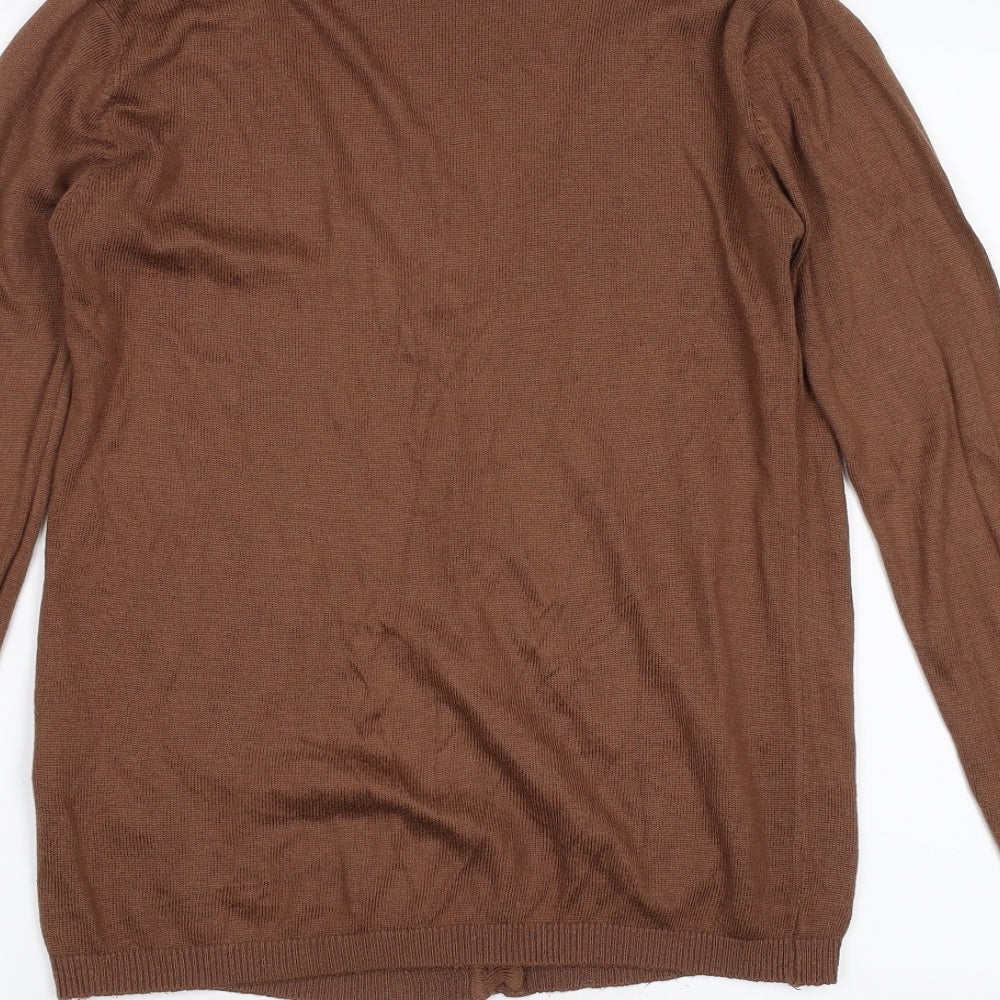 Amisu Womens Brown   Cardigan Jumper Size S