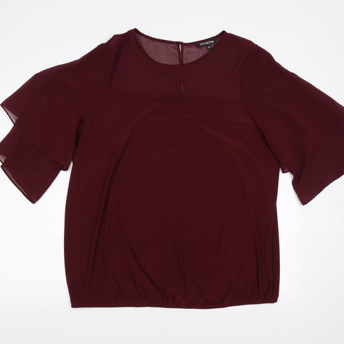Debenhams Womens Purple   Basic Blouse Size 20  - burgundy