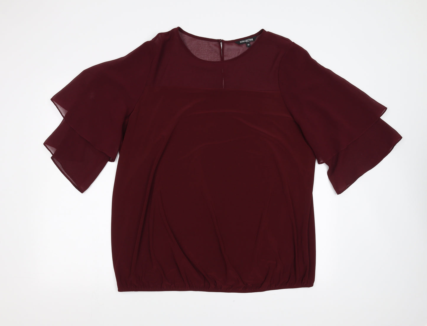 Debenhams Womens Purple   Basic Blouse Size 20  - burgundy