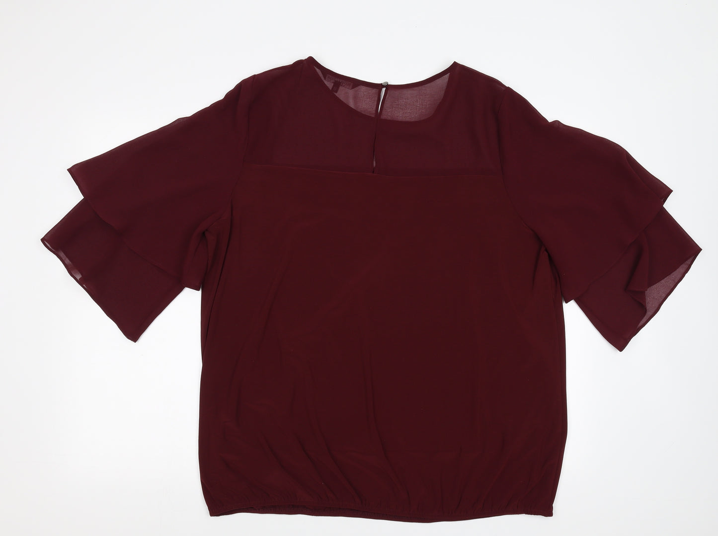 Debenhams Womens Purple   Basic Blouse Size 20  - burgundy