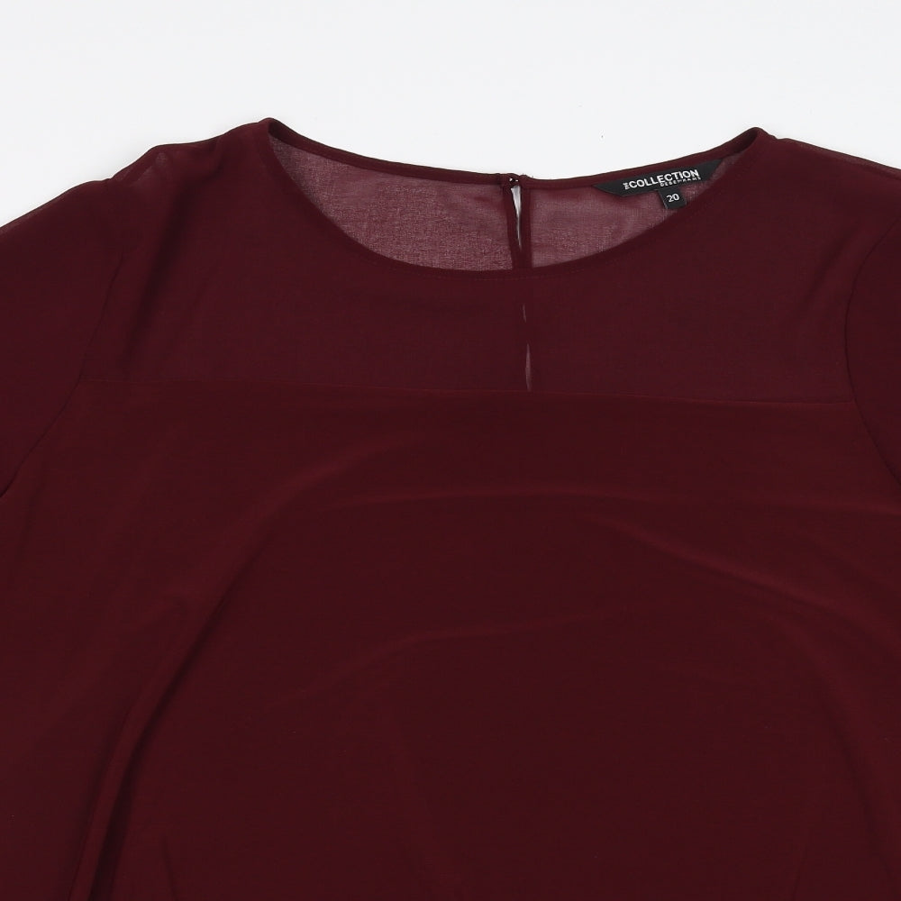 Debenhams Womens Purple   Basic Blouse Size 20  - burgundy
