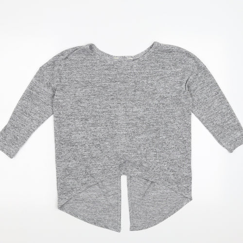 Miss Selfridge Womens Grey   Pullover Jumper Size 10  - Twist Detail