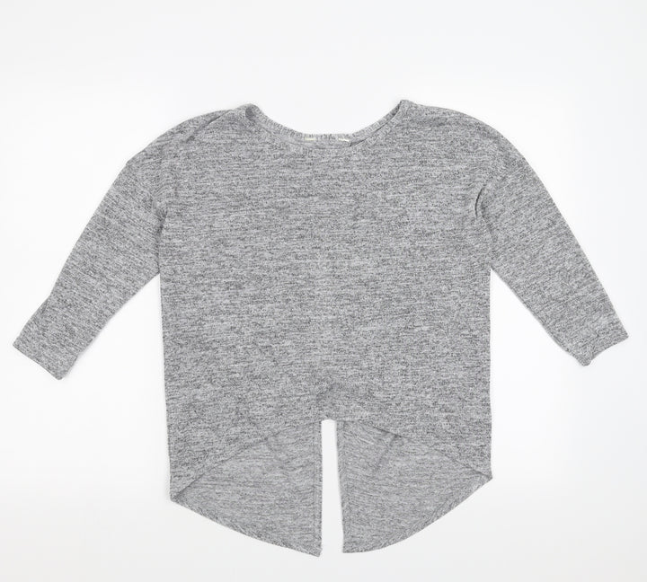 Miss Selfridge Womens Grey Pullover Jumper Size 10 - Twist Detail