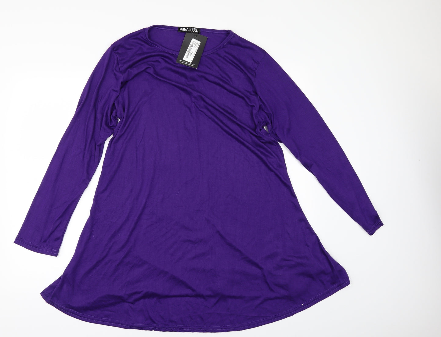 Be Jealous Womens Purple   T-Shirt Dress  Size 26