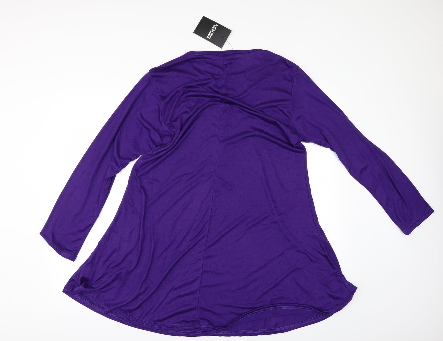 Be Jealous Womens Purple   T-Shirt Dress  Size 26