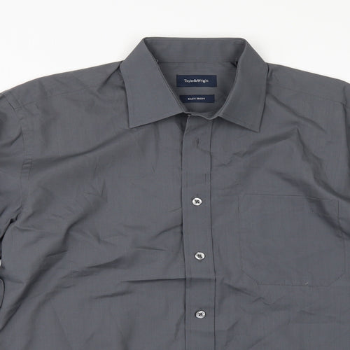Marks and Spencer Mens Grey    Button-Up Size 15