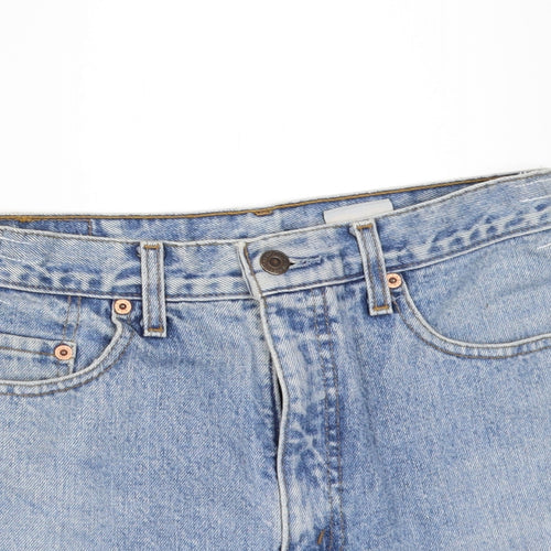 Levi's Womens Blue  Denim Cut-Off Shorts Size 28 in