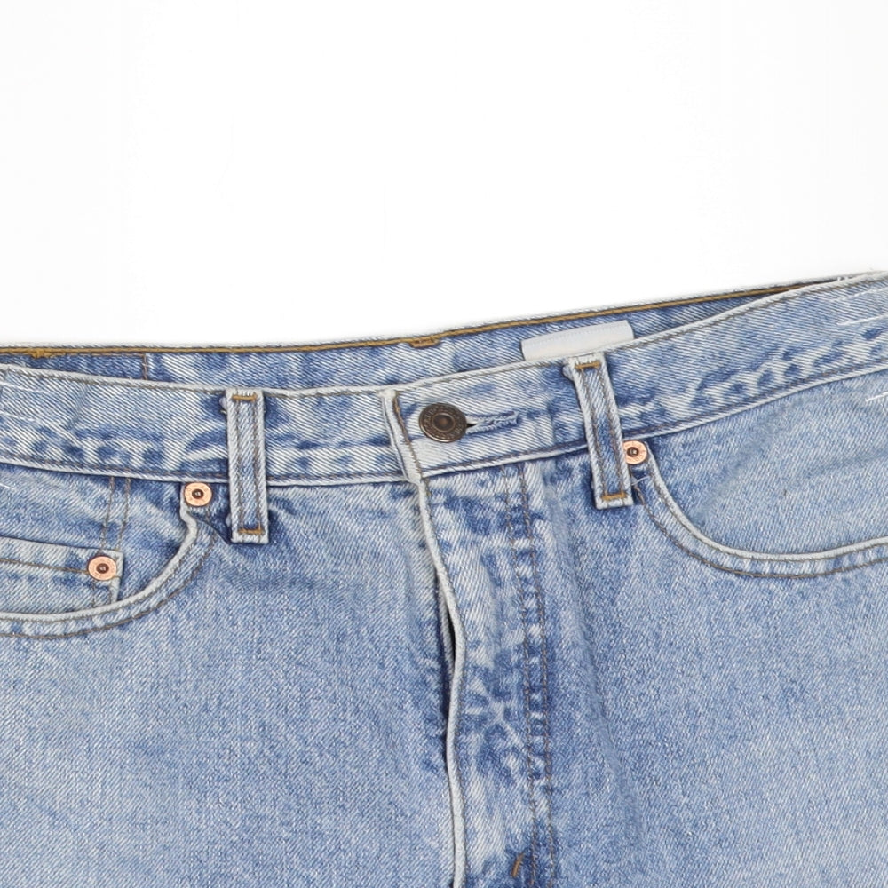 Levi's Womens Blue  Denim Cut-Off Shorts Size 28 in