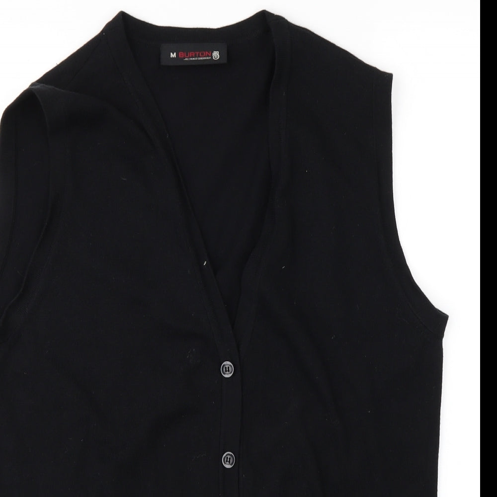 Burton Mens Black   Cardigan Jumper Size M  - WAISTCOAT