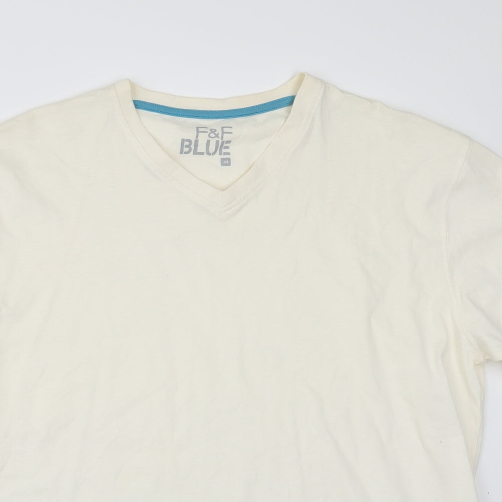F&F Mens Ivory    T-Shirt Size M