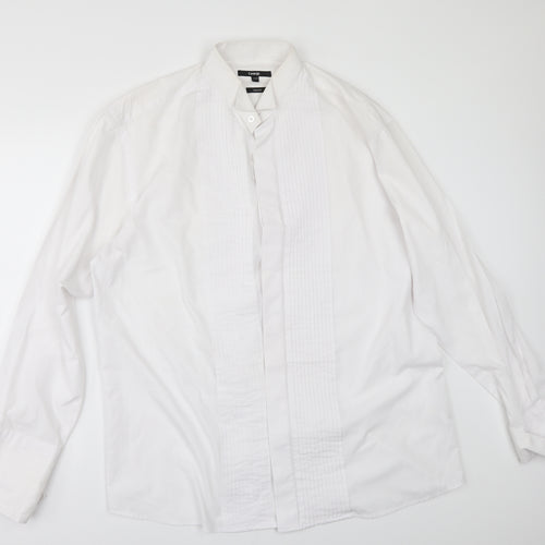 George Mens White    Dress Shirt Size 16  - PLEATED FRONT