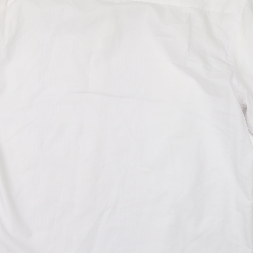 George Mens White    Dress Shirt Size 16  - PLEATED FRONT