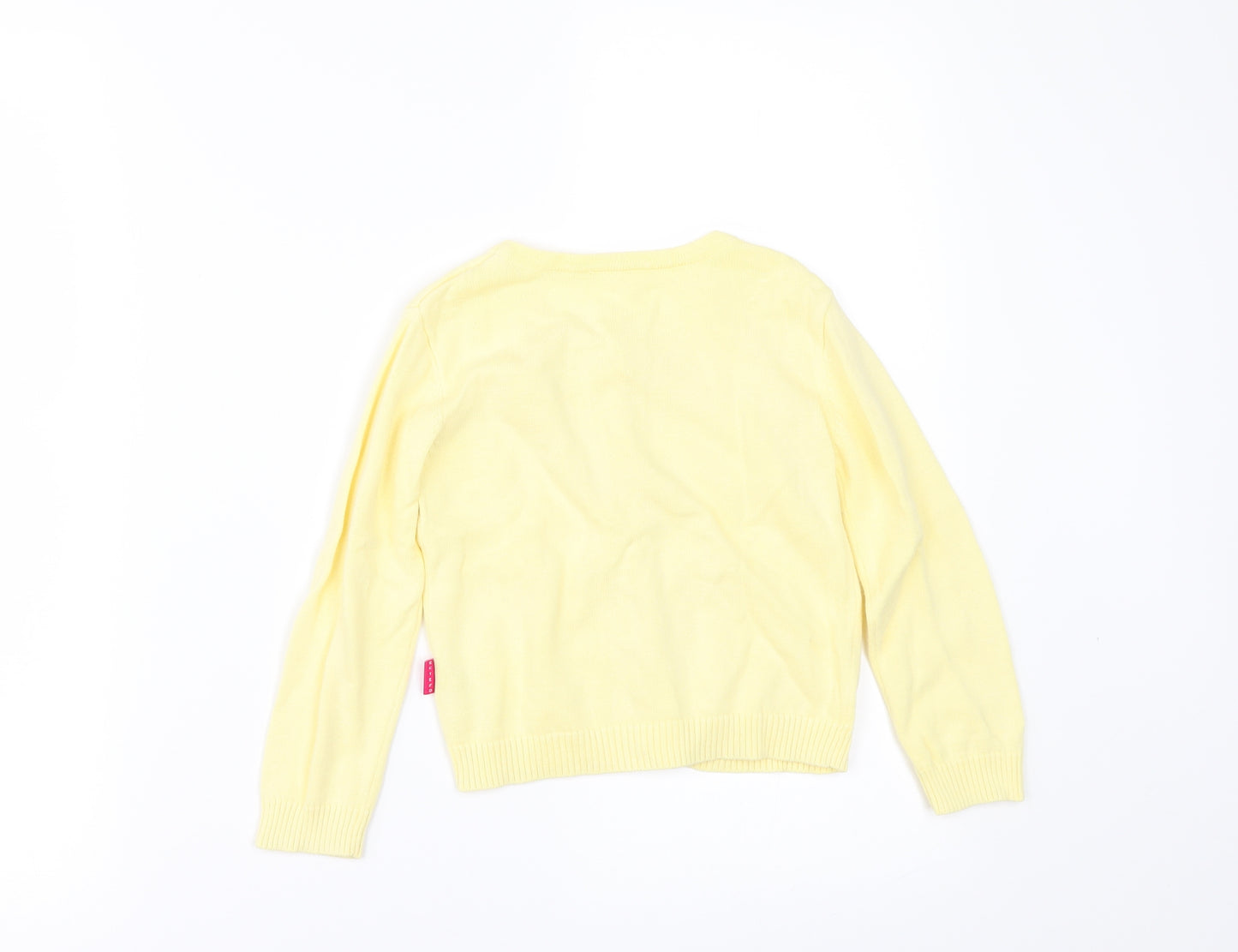 Nutmeg Girls Yellow   Cardigan Jumper Size 4-5 Years