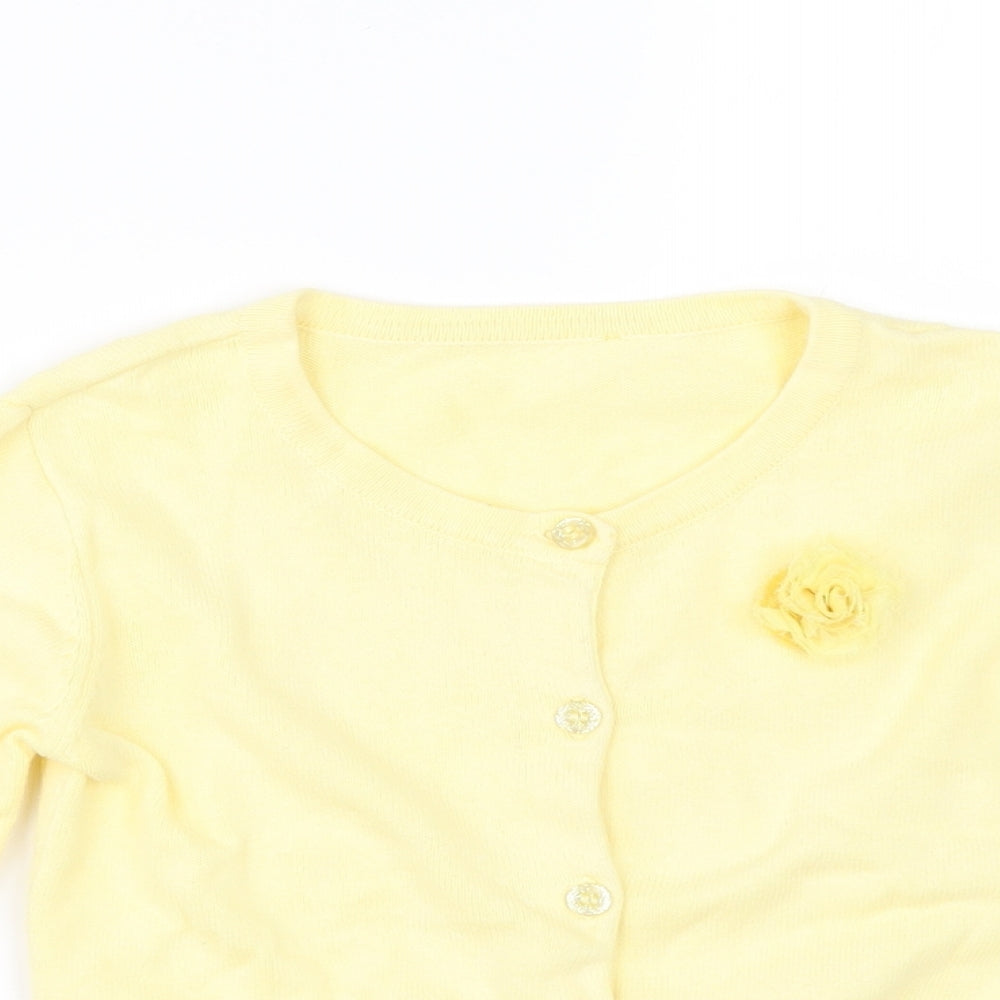 Nutmeg Girls Yellow   Cardigan Jumper Size 4-5 Years