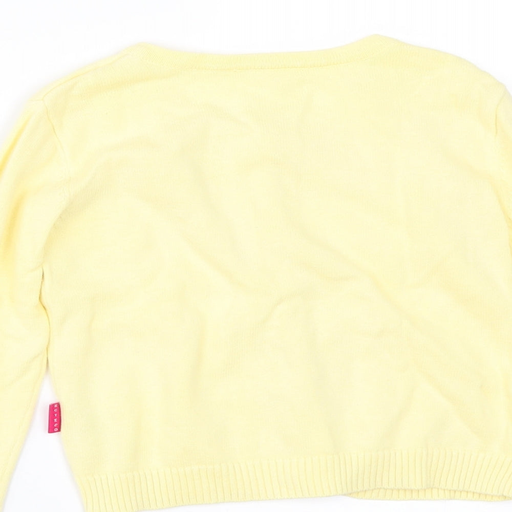 Nutmeg Girls Yellow   Cardigan Jumper Size 4-5 Years