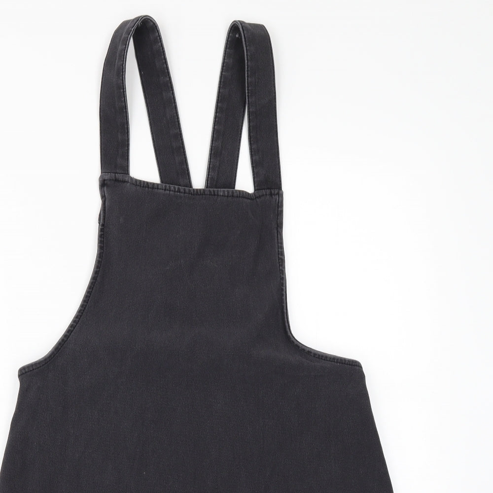 Matalan Womens Grey  Denim Pinafore/Dungaree Dress  Size 12