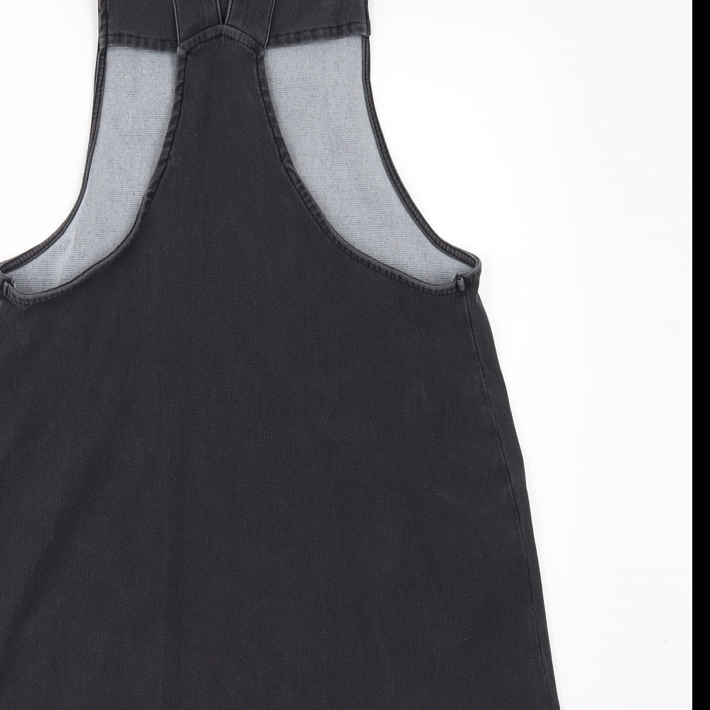 Matalan Womens Grey  Denim Pinafore/Dungaree Dress  Size 12