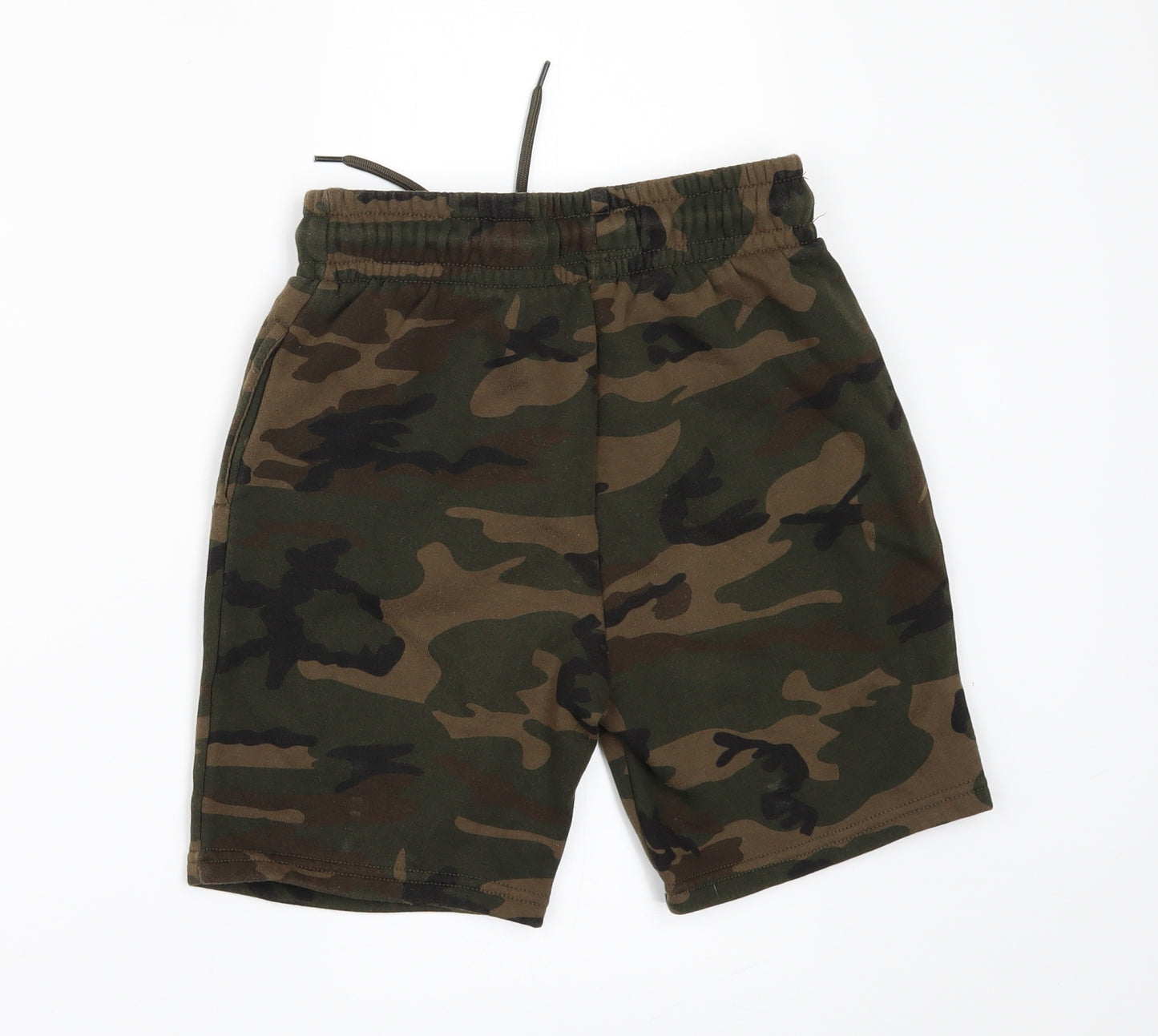 Primark Boys Green Camouflage  Sweat Shorts Size 8-9 Years