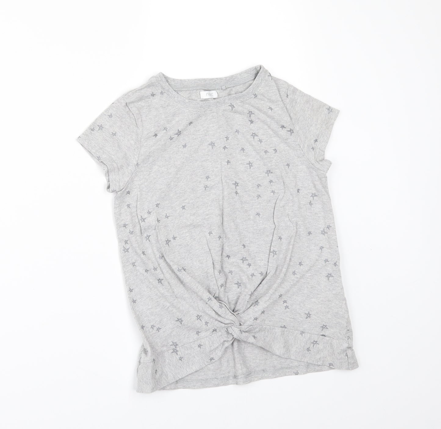 NEXT Girls Grey Geometric  Basic T-Shirt Size 9 Years