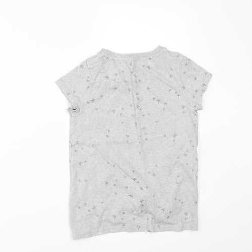NEXT Girls Grey Geometric  Basic T-Shirt Size 9 Years