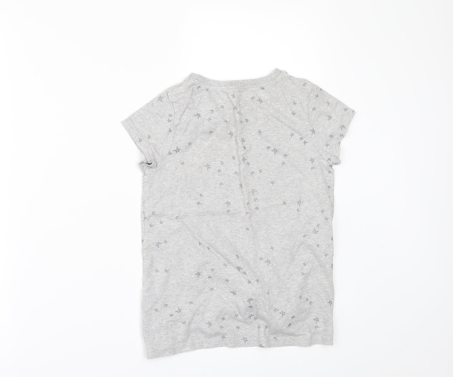 NEXT Girls Grey Geometric  Basic T-Shirt Size 9 Years