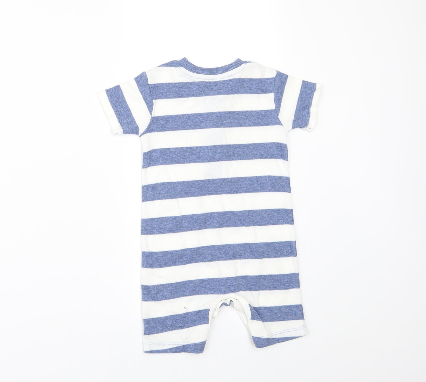 George Boys Blue Striped  Babygrow One-Piece Size 3-6 Months