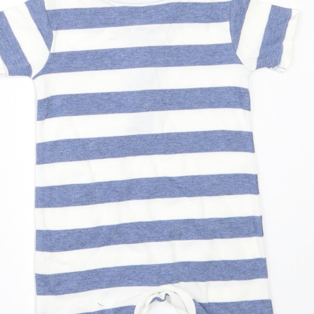 George Boys Blue Striped  Babygrow One-Piece Size 3-6 Months