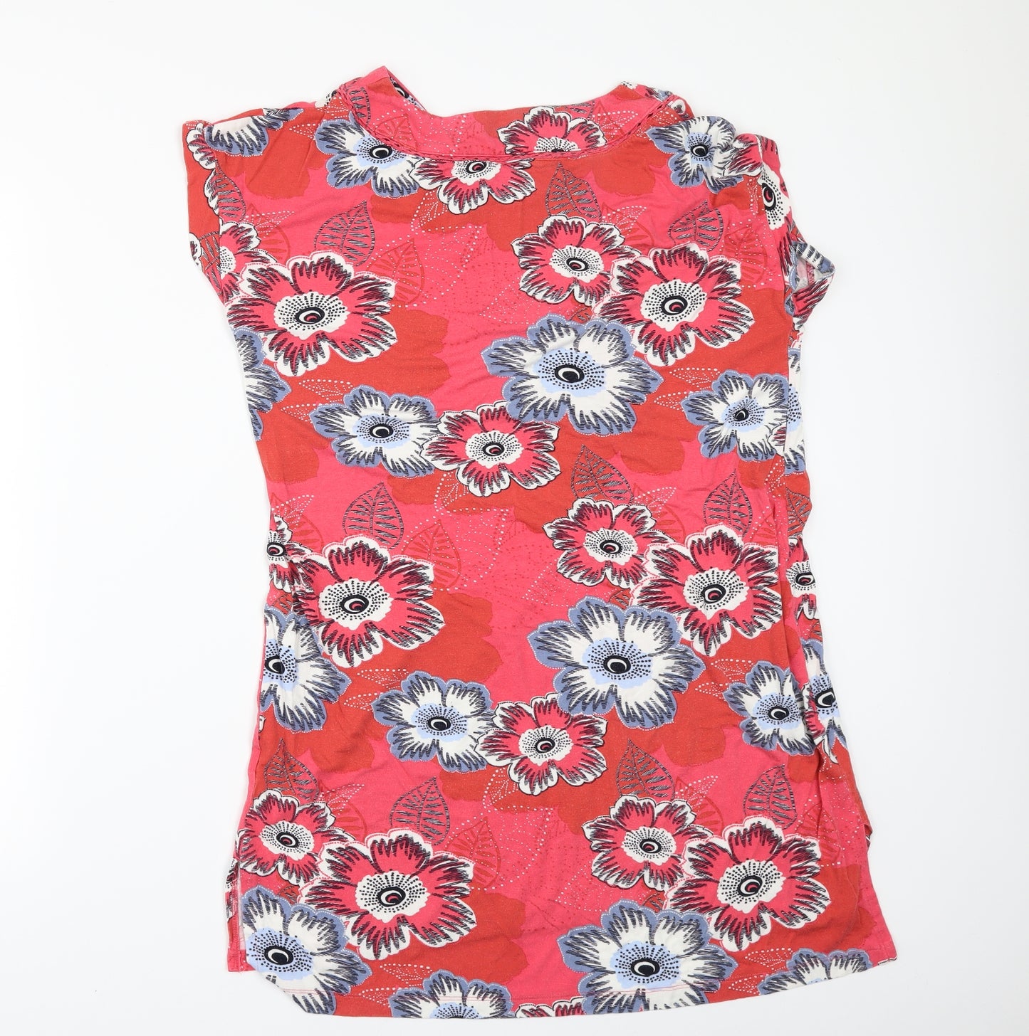 NEXT Womens Red Floral  Tunic T-Shirt Size 14