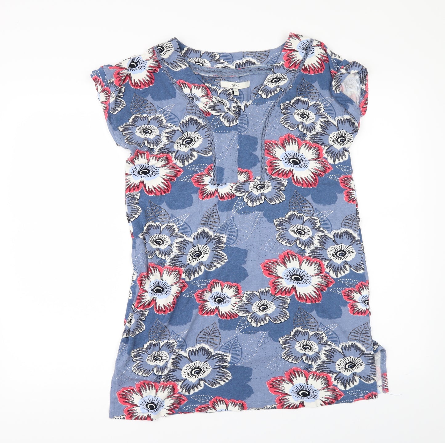 NEXT Womens Black Floral  Tunic T-Shirt Size 12