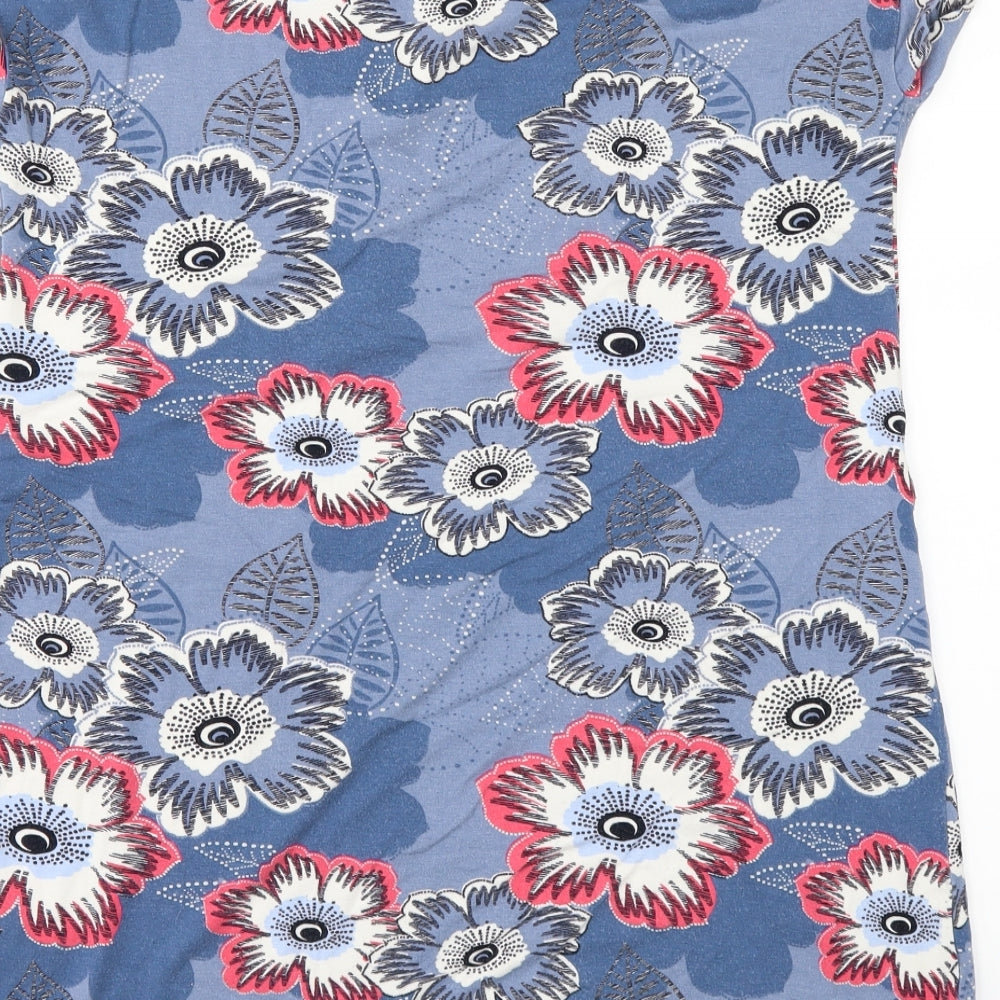 NEXT Womens Black Floral  Tunic T-Shirt Size 12