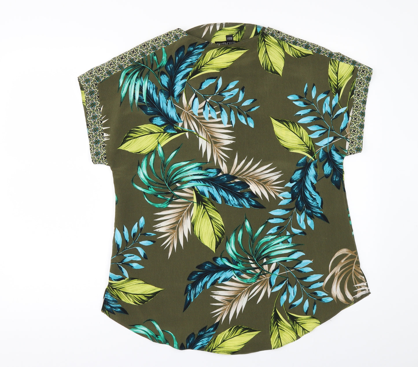 Dorothy Perkins Womens Green Floral  Tunic Blouse Size 12