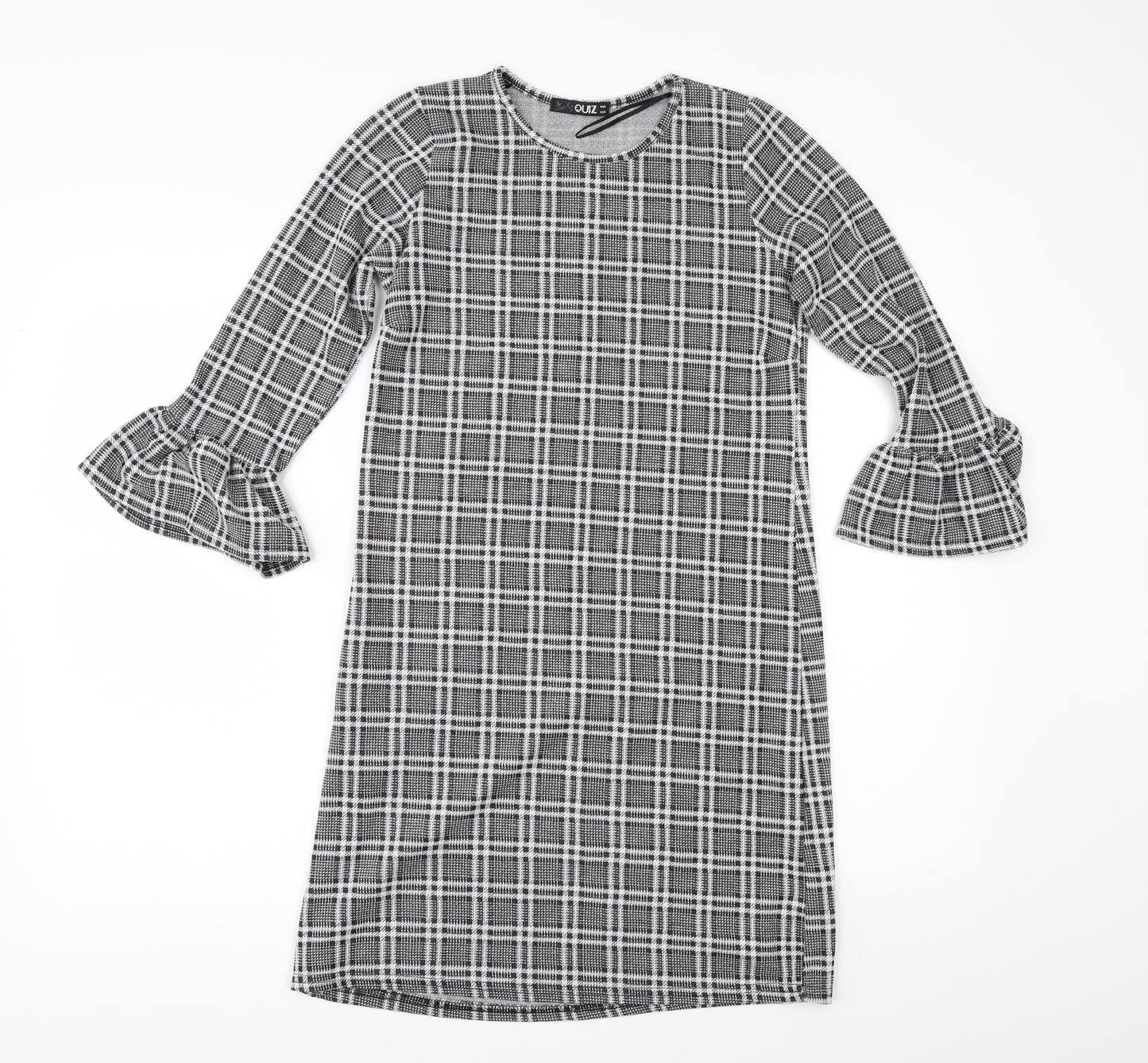 Quiz Womens Black Check  Mini  Size 6