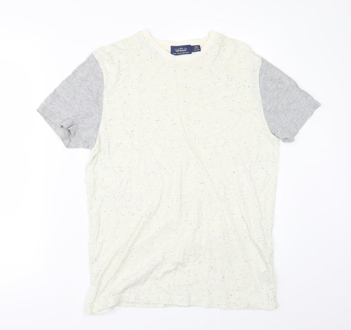 Topman Mens Beige    T-Shirt Size XS