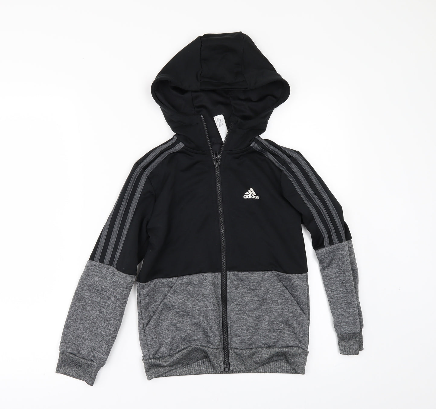 adidas Boys Grey   Full Zip Hoodie Size 7-8 Years