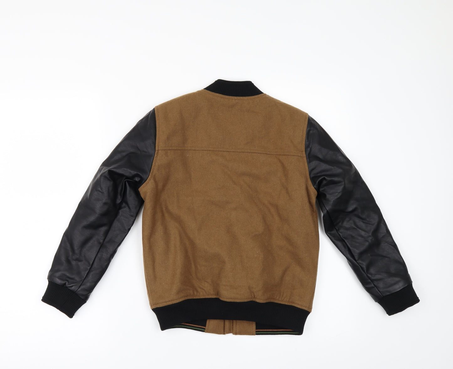NEXT Boys Brown   Jacket  Size 8 Years  - Leather look sleeves