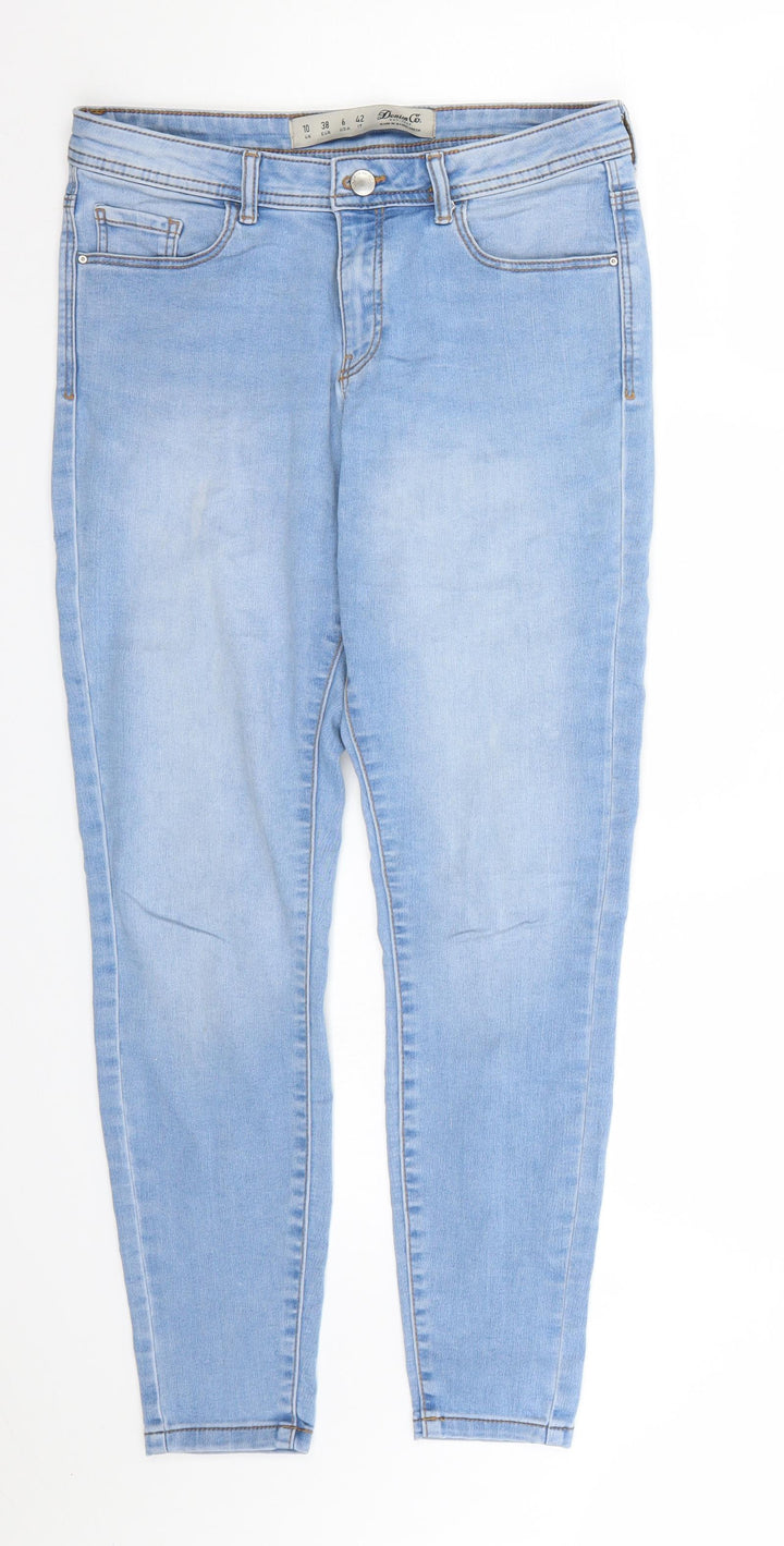 Denim & Co. Womens Blue Denim Skinny Jeans Size 10 L27 in