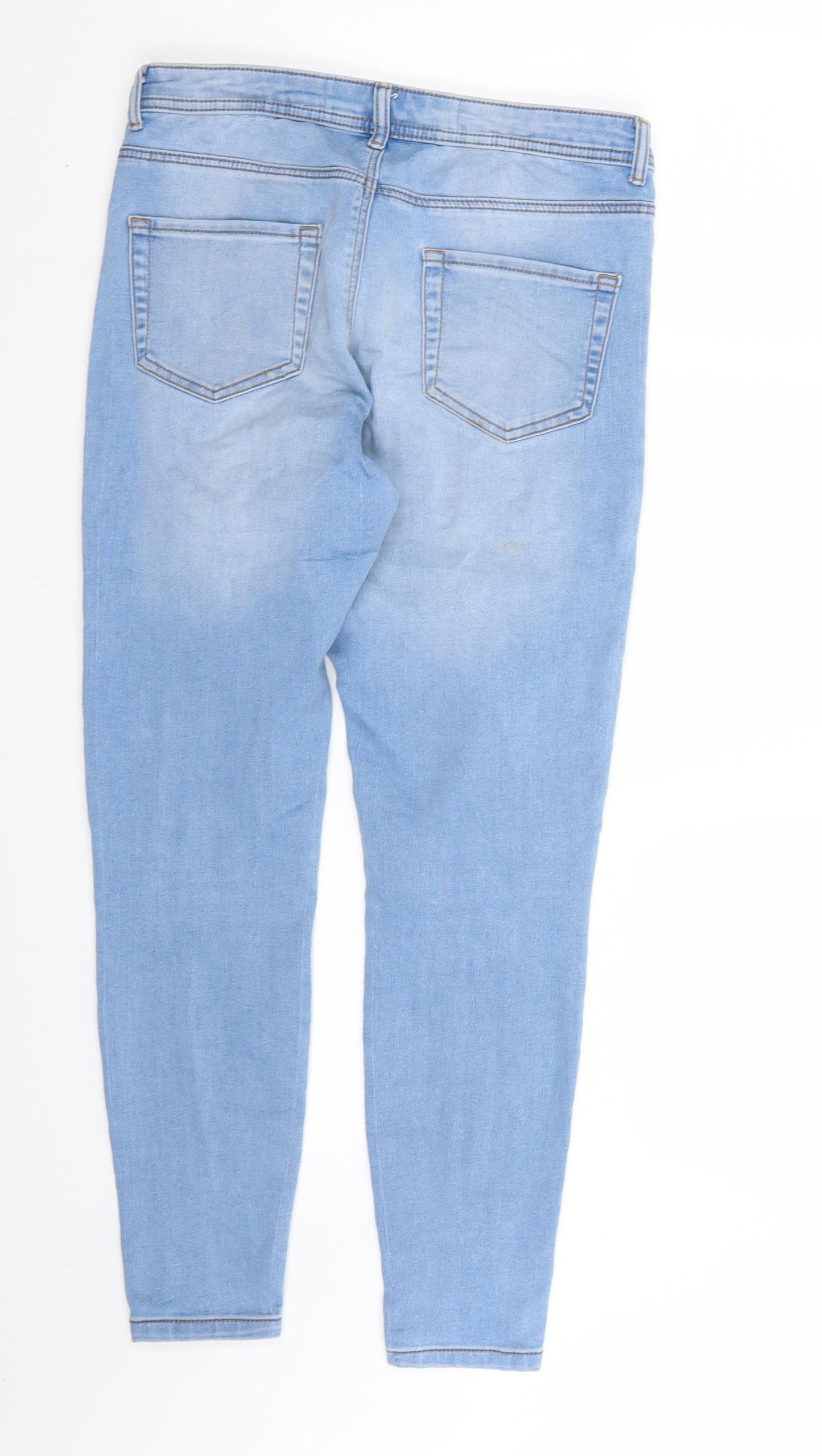 Denim & Co. Womens Blue  Denim Skinny Jeans Size 10 L27 in