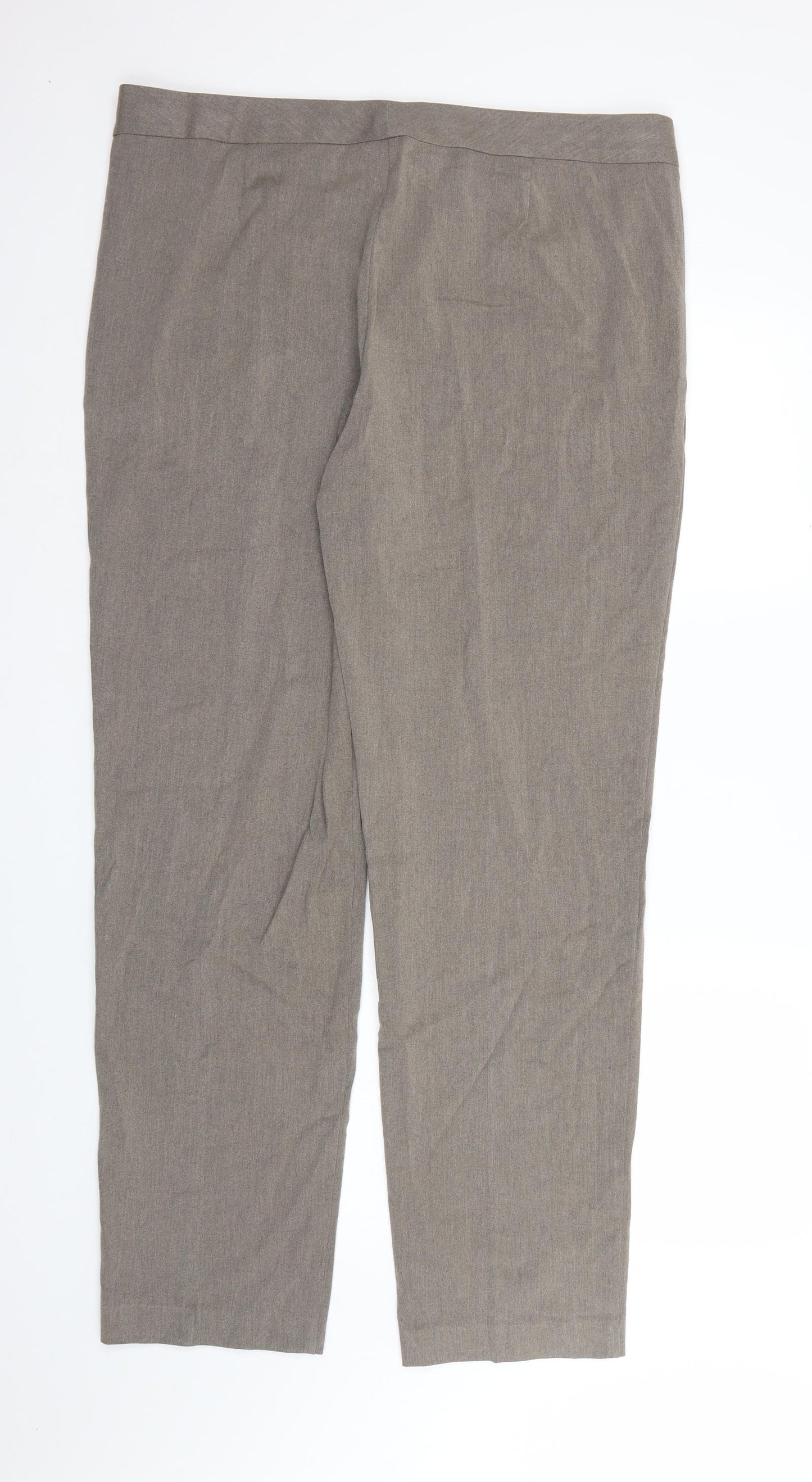Marks and Spencer Womens Brown  Rayon Dress Pants Trousers Size 18 L32 in