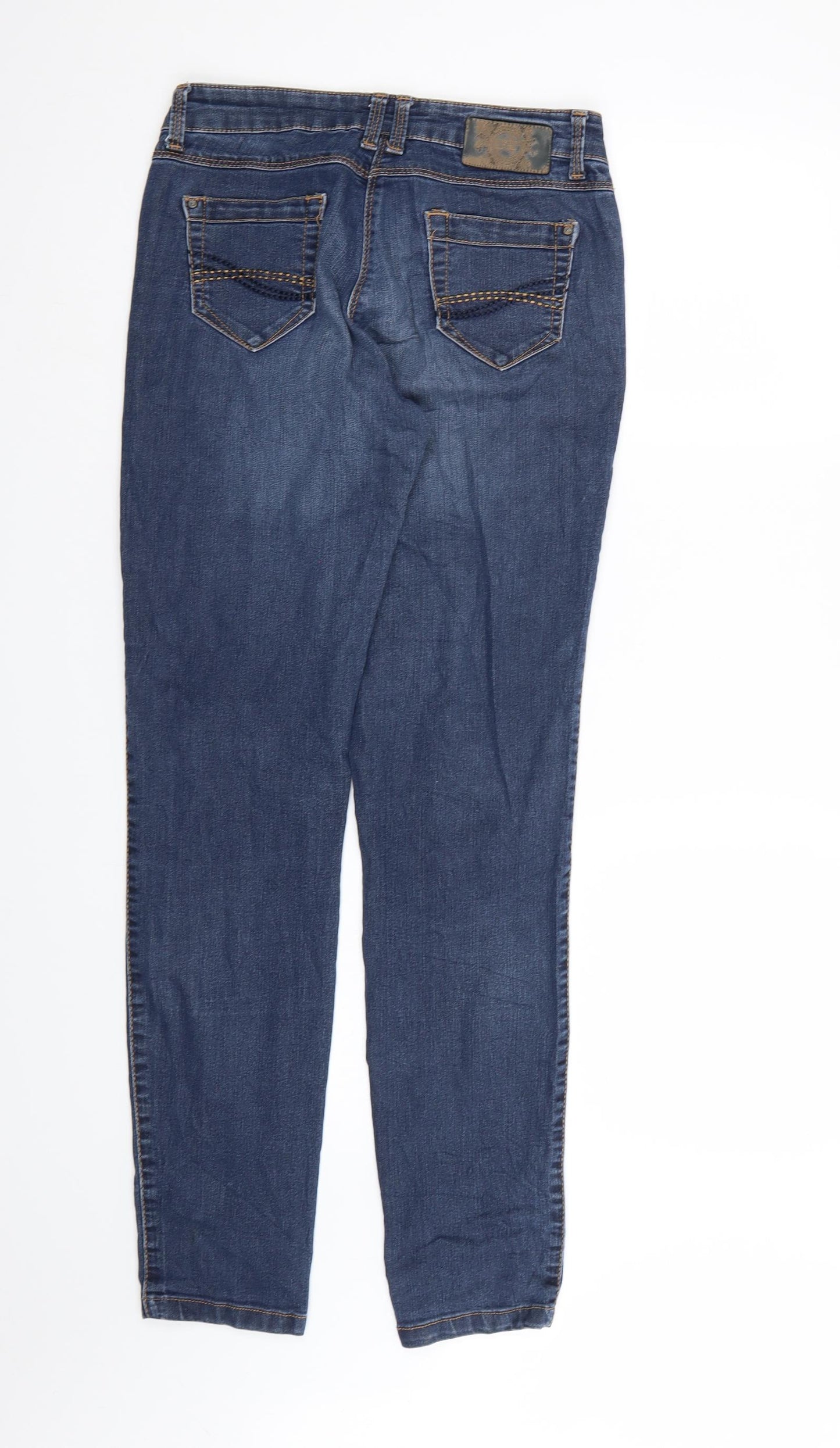 Yessica Womens Blue  Denim Straight Jeans Size 10 L32 in